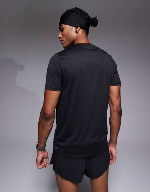 PUMA - Tad Essentials - T-shirt da allenamento nero mélange con logo, 3 di 5