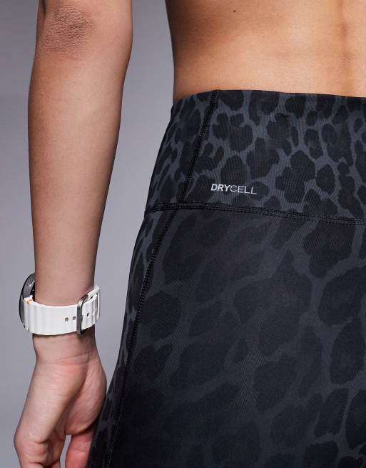 Puma Tad Essentials training leggings in black leopard print, 4 of 5