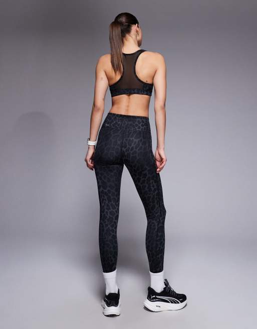 Puma Tad Essentials training leggings in black leopard print, 5 of 5