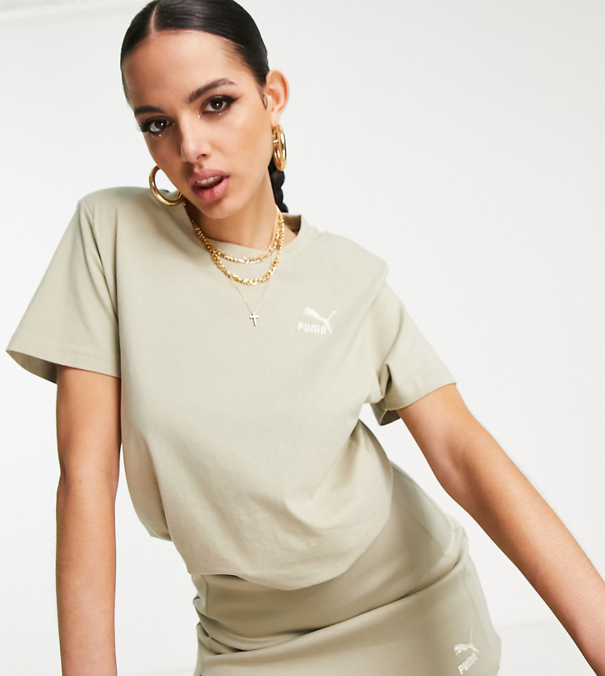 Puma Tailoring padded shoulder t-shirt in spray green - Exclusive to ASOS