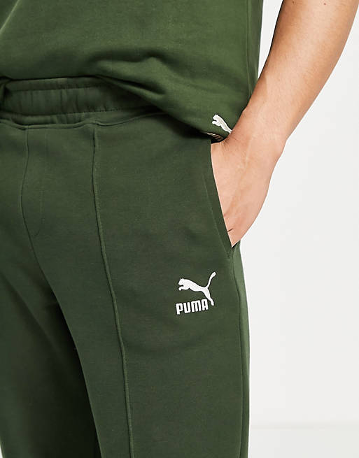 construction amateur Book Puma tailoring straight leg pants in forest green - Exclusive to ASOS | ASOS