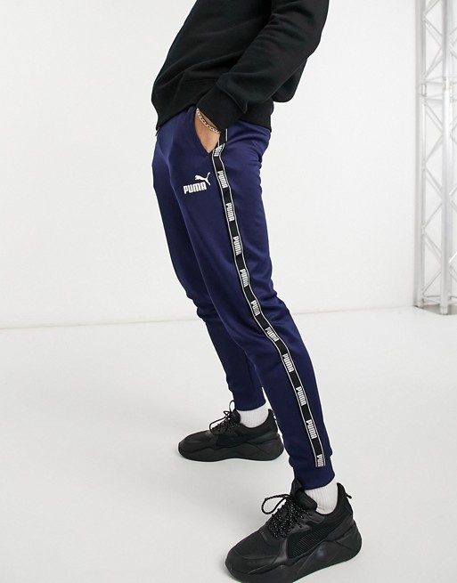 Puma tape poly pants in navy