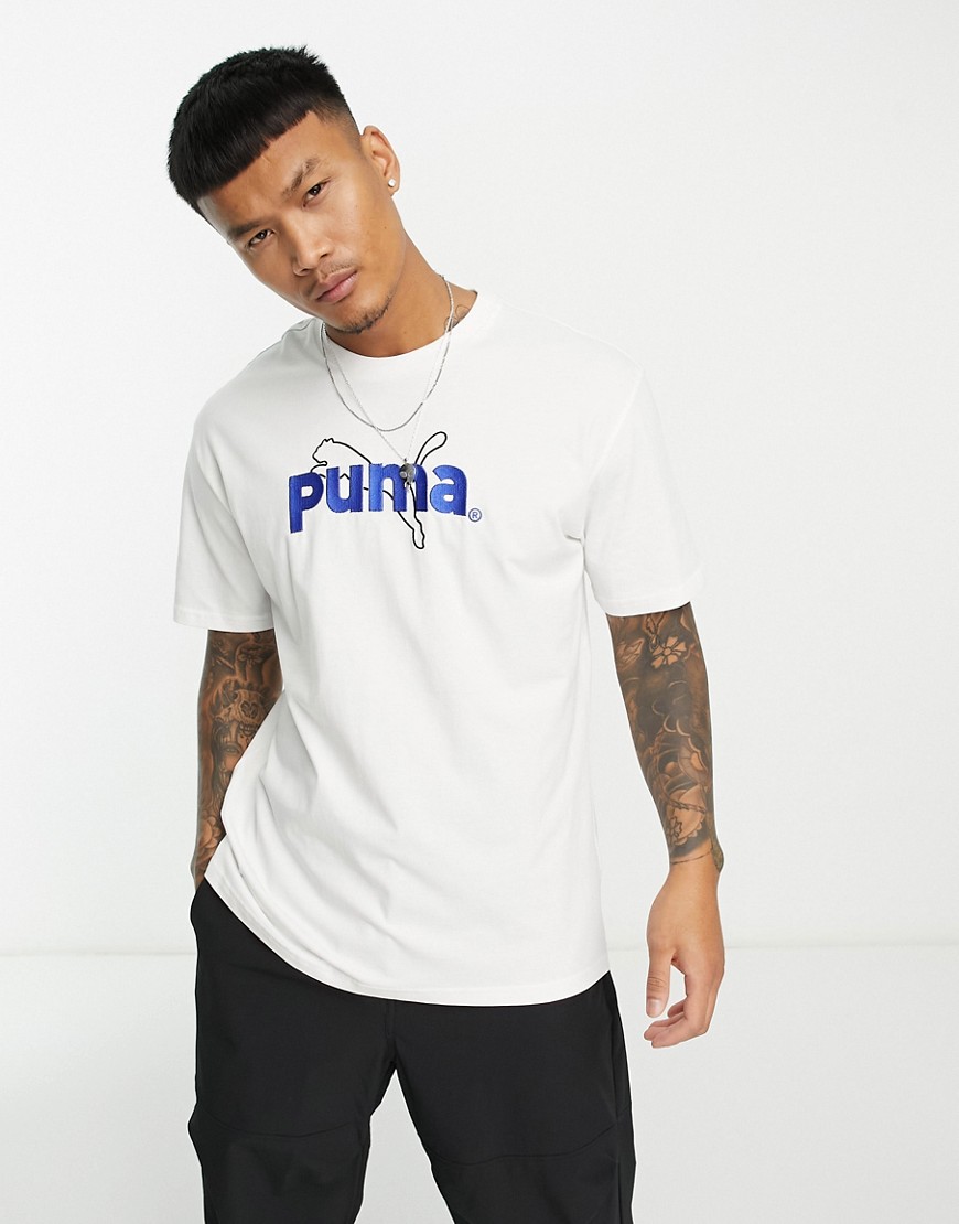 Puma Team chest print t-shirt in white