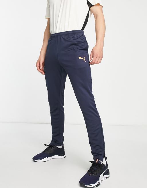 Puma Team Rise poly training joggers in navy | ASOS