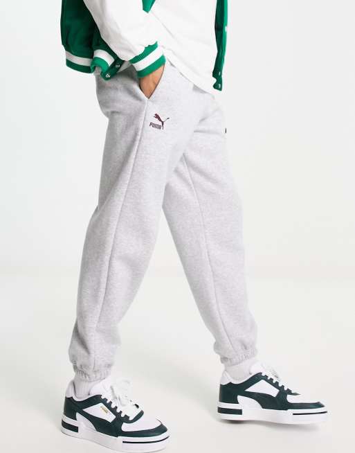 Puma Team Varsity in heather sweatpants gray ASOS 