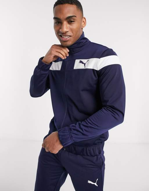 techstripe navy Puma tricot in | ASOS peacoat tracksuit