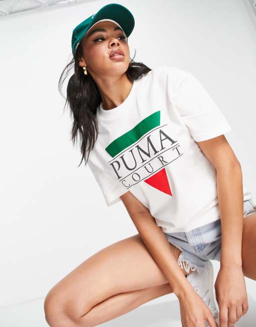 Puma Tennis graphic in | white t-shirt Club ASOS