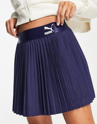 Puma Tennis Club pleated mini skirt in navy