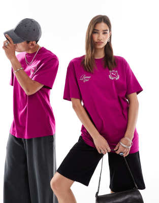 Puma Terrace chest logo t-shirt in purple - view 1