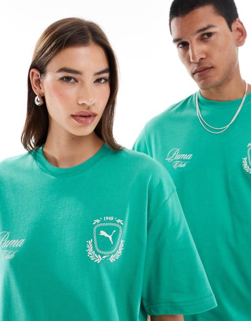 PUMA Terrace T shirt avec logo au centre Vert ASOS