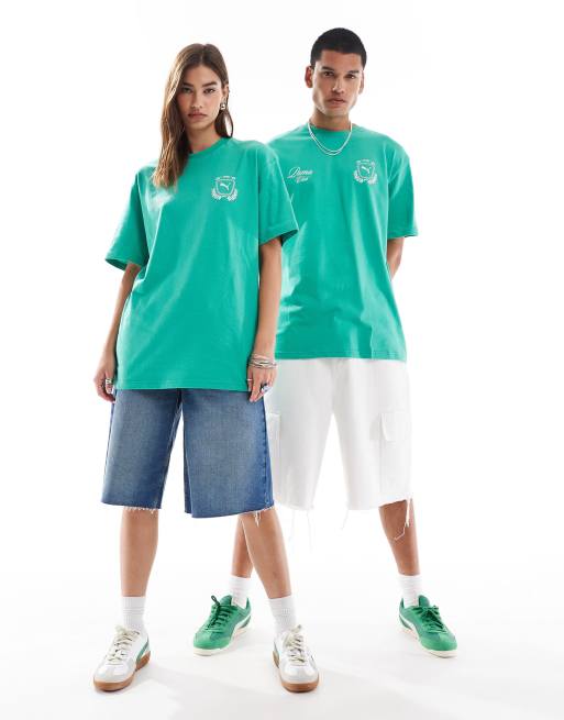 PUMA - Terrace - T-shirt met logo op de borst in groen