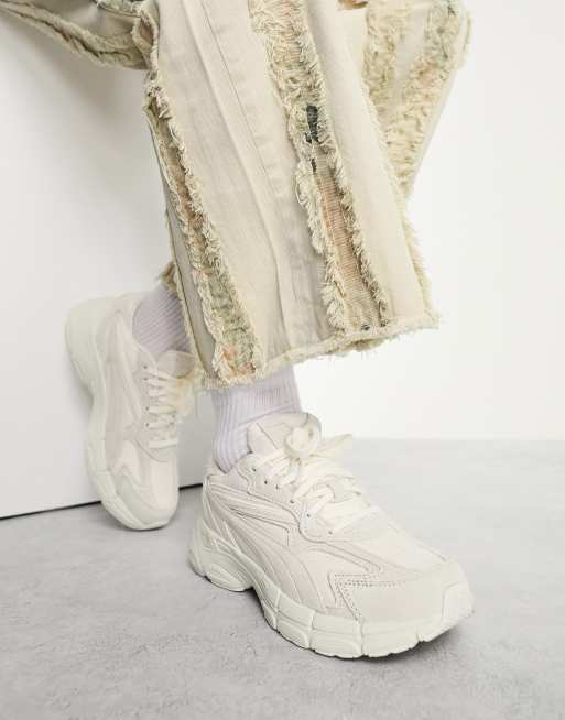 PUMA Teveris Nitro Blank Canvas sneakers in off white