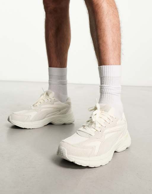 PUMA Teveris Nitro blank canvas sneakers in white ASOS