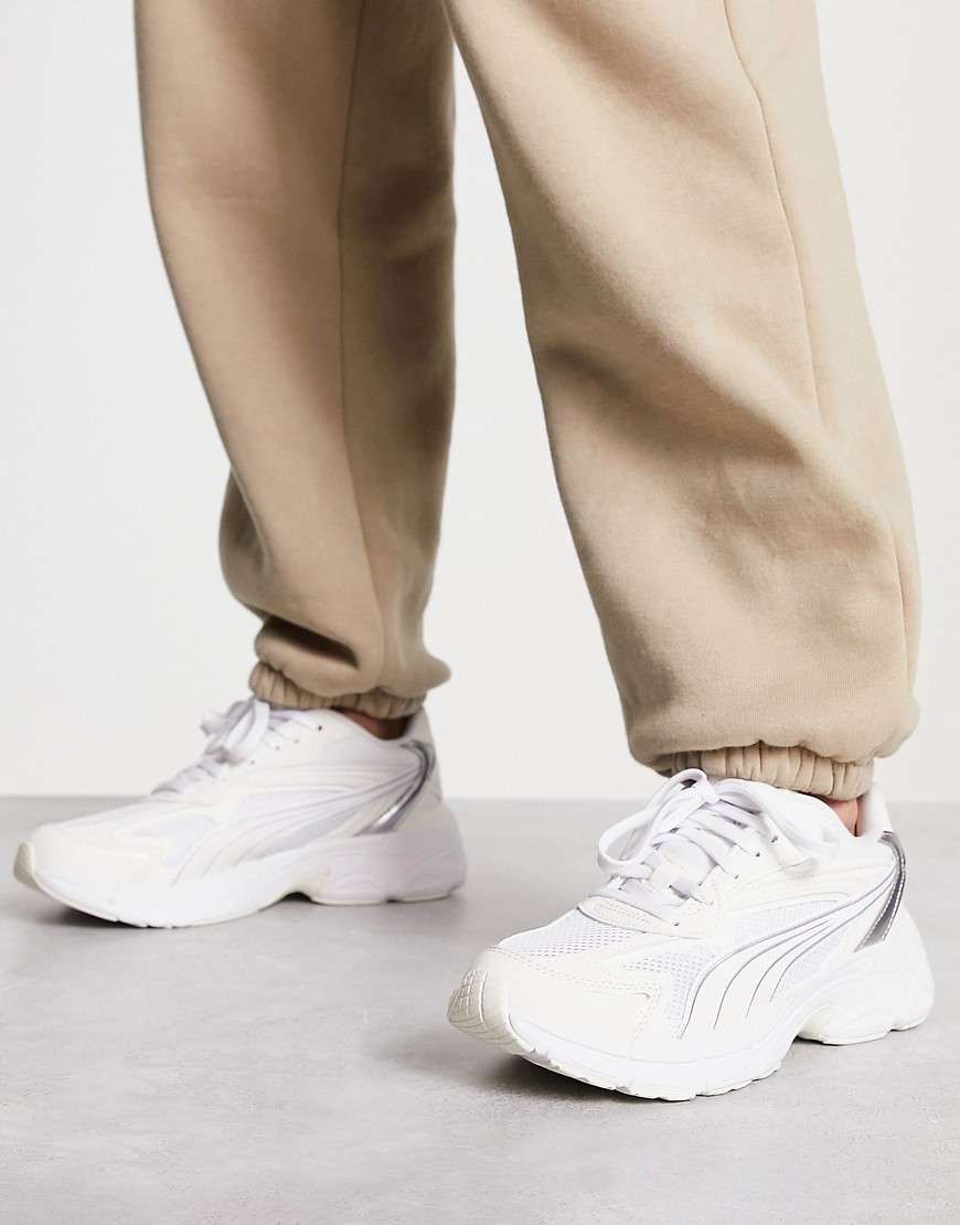 Puma Teveris Nitro metallic sneakers in white - WHITE
