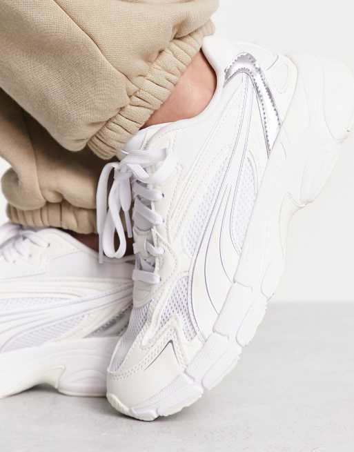 Puma Teveris Nitro metallic trainers in white - WHITE | ASOS