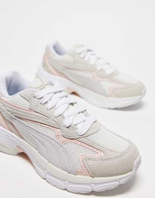 PUMA Teveris Nitro sneakers in white and pink