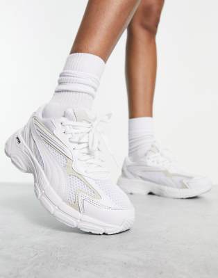 Puma Teveris Nitro sneakers in white and silver - WHITE | ASOS