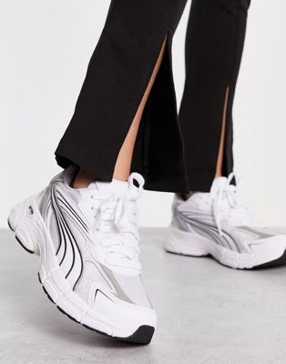 Puma Teveris Nitro sneakers in white with silver detail