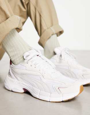 Puma Teveris Nitro trainers in white and grey