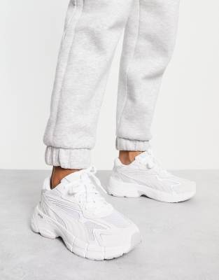 Puma Teveris Nitro trainers in white and silver