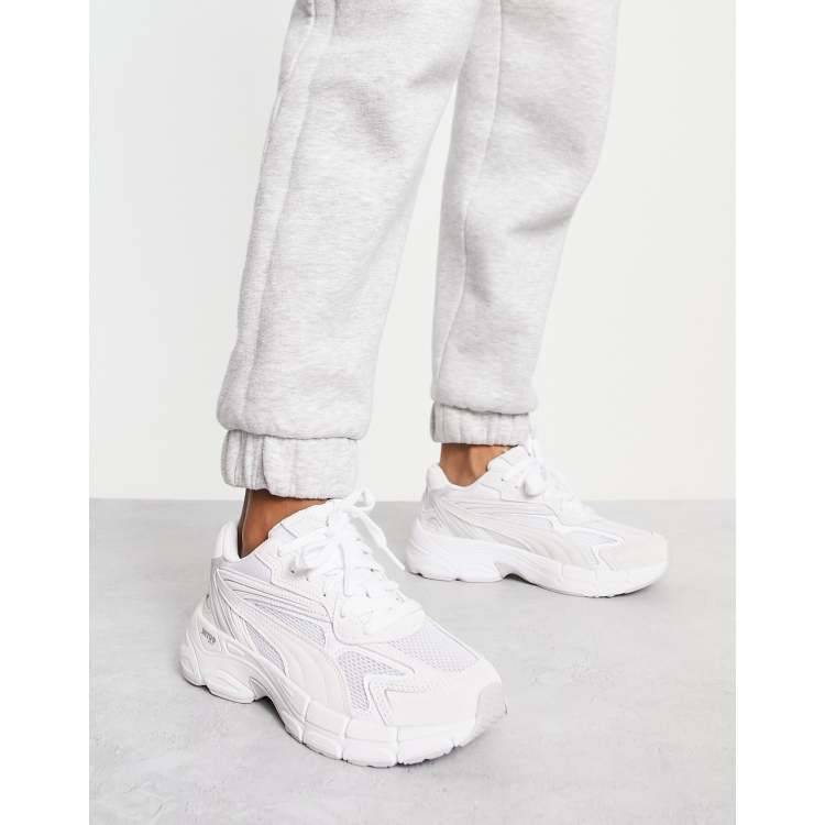 Puma white best sale metallic silver