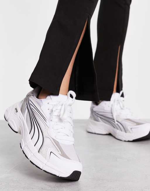 PUMA – Teveris Nitro – Vita och silverfärgade träningsskor