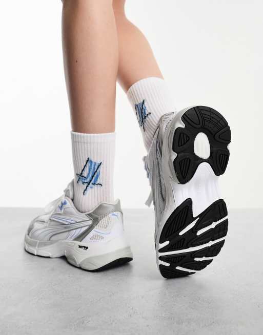 PUMA - Teveris - Sneakers in wit en blauw, 2 van 4
