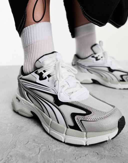 Puma silver trainers on sale