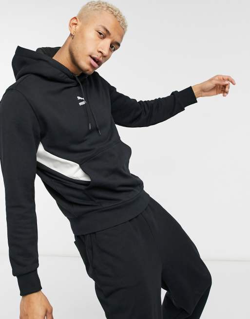 Puma TFS hoodie in black and white