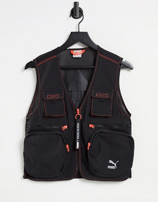 Puma TFS industrial woven vest in black