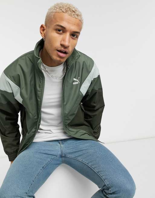 Green track hot sale jacket mens