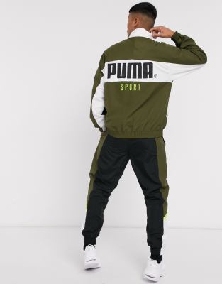 khaki puma tracksuit