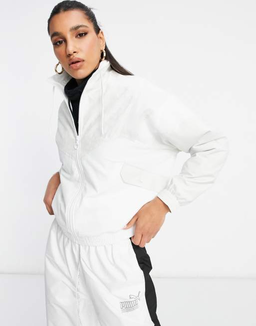 Download Puma TFS track jacket with white leopard print color block | ASOS