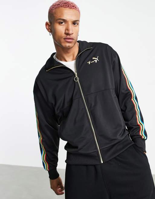 Puma TFS worlhood jacket in black ASOS