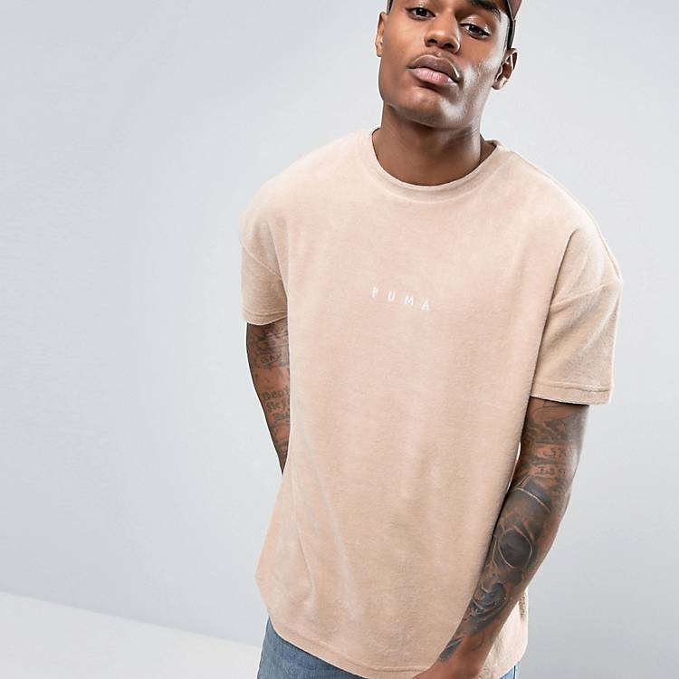 Puma Towelling T-Shirt In Beige Exclusive To ASOS 57533301 | ASOS