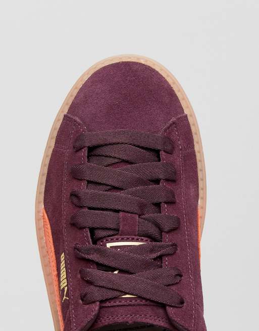 Puma suede shop plateforme bordeaux