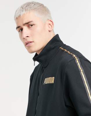 black and gold track jacket