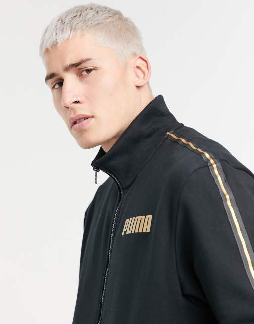 Black and 2025 gold pumas jacket