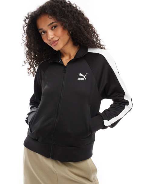 Puma track jacket in black - view 1