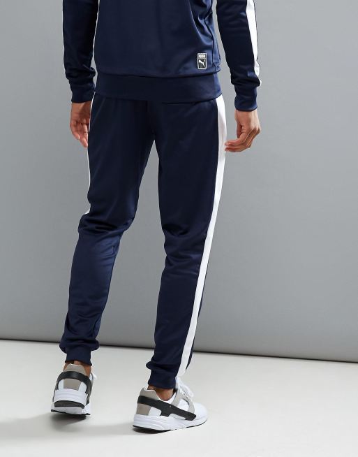 Puma Mens Track Pant Navy Football Tracksuit Bottoms Training Pants Size  Small