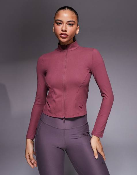 Puma Train full-zip top in pink - view 1