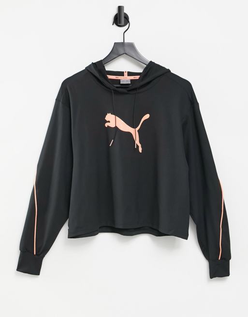 Black and pink puma hoodie sale