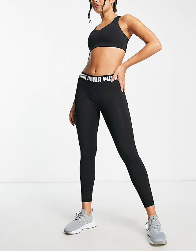 Puma - train strong high waisted full legging tights in black
