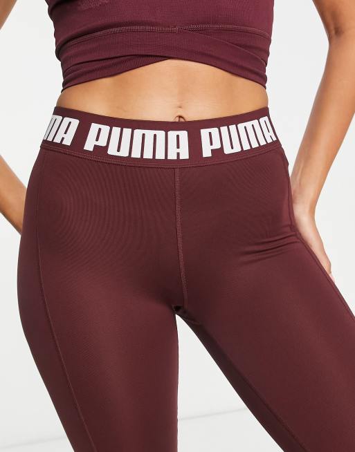 Puma Train Strong Legging moulant long taille haute Rouge