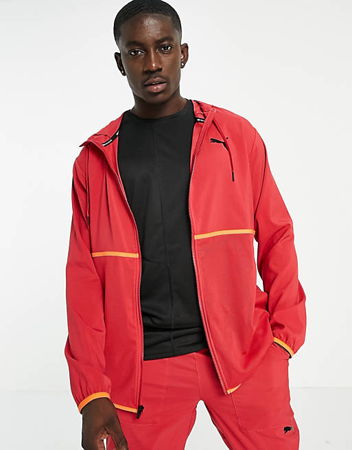 Puma Train tech vent woven jacket in red