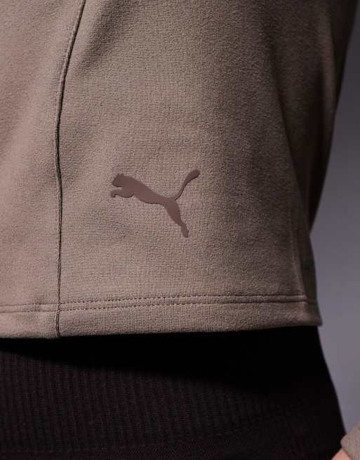 PUMA - Train - Top longueur standard à fermeture éclair - Marron, 3 de 4