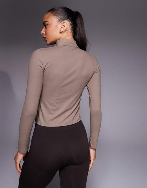 PUMA - Train - Top longueur standard à fermeture éclair - Marron, 4 de 4
