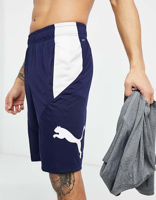 Puma Training 10inch graphic shorts in blue and white | ASOS