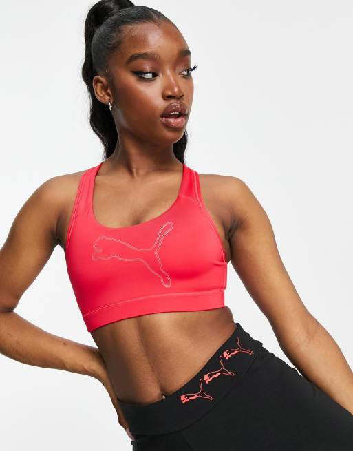 Puma Training 4Keeps medium support sports bra in red