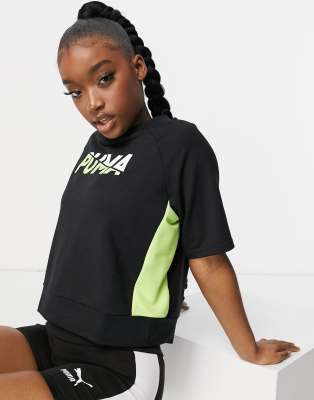 cropped short sleeve sweatshirt